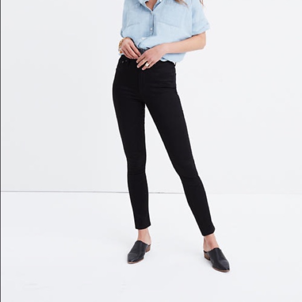 Madewell 10” High-Rise Black Skinny Jeans